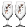 Kosta Boda All About You Ølglass 40 Cl 2-Pakn. Near You Beer (Rusty Orange) New