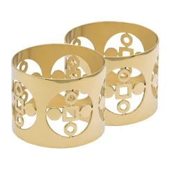 Hilke Collection Anima Gemella Serviettring 2-Pakning Messing Outlet