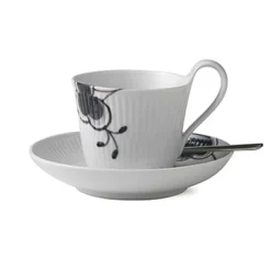 Royal Copenhagen Black Fluted Mega Kopp Med Skal 2 Best