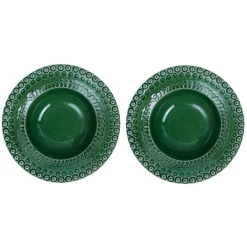 PotteryJo Daisy Dyp Tallerken O 21 Cm 2-Stk. Forest (Morkgronn) Best