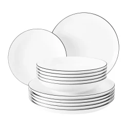 Seltmann Weiden Lido Black Line Servisesett 12 Deler Sale