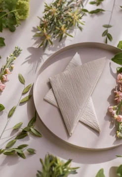 Cooee Design Lines Servietter 33 X 33 Cm 18-Pakning Shell Online