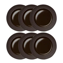 NJRD Lines Tallerken O21 Cm 6-Stk. Brun Clearance