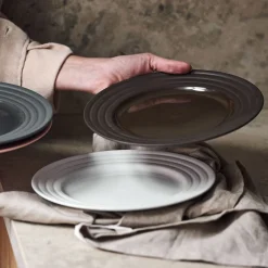 NJRD Lines Tallerken O21 Cm 6-Stk. Brun Clearance