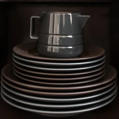 NJRD Lines Tallerken O21 Cm 6-Stk. Brun Clearance