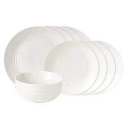Royal Doulton Maze Tallerken 12 Deler Hvit Clearance