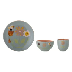 Bloomingville Meadow Barneservise Steingods 3 Deler New