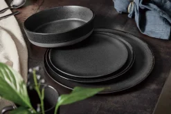 Aida Raw Suppetallerken O19,4 Cm Titanium Black Outlet