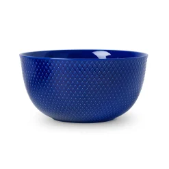 Lyngby Porcelæn Rhombe Serveringskal O 22 Cm Morkebla Outlet