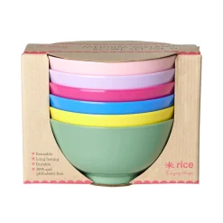 RICE Melaminskal Medium O 15 Cm 6 Deler New