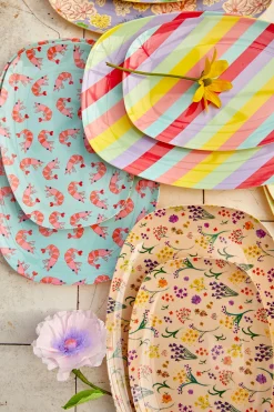 RICE Melamintallerken 16,5X23 Cm Wild Flower Best