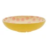 RICE Salatskal Melamin O 29,9 Cm Pink Dots-Yellow Clearance