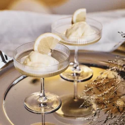 Ferm LIVING Ripple Champagneglass 2-Pakn. Klar Outlet