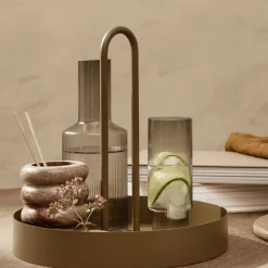 Ferm LIVING Ripple Long Drink Glass 4-Pakk Smoked Grey Sale