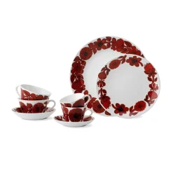 Gustavsbergs Porslinsfabrik Rod Aster Tekopp Med Skal Clearance