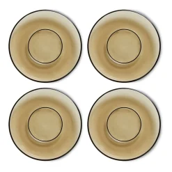 HK Living 70'S Glassware Kaffefat O 10,6 Cm 4-Pakning Mud Brown Best