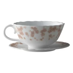 Wik & Walsøe Slapeblom Tekopp Og Fat 30 Cl Rosa New