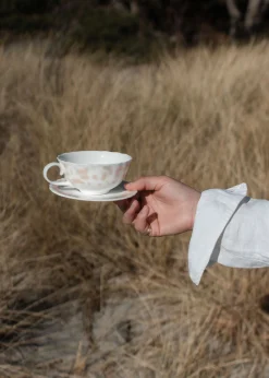 Wik & Walsøe Slapeblom Tekopp Og Fat 30 Cl Rosa New