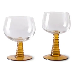 HK Living Swril Vinglass Hoy Oker Discount