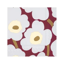 Marimekko Unniko Serviett 33X33 Cm 20-Pakning Bordeaux Clearance