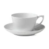 Royal Copenhagen White Fluted Tekopp Med Skal Sale